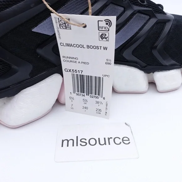 NEW adidas Climacool BOOST Shoes GX5517 Core Black/Almost Pink - Picture 3 of 16